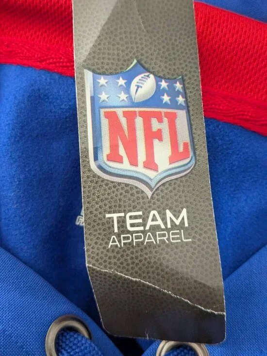 NEW YORK GIANTS Twilled Stitched NEW YORK GIANTS Hooded Sweatshirt Size 2XL NWT - Picture 9 of 12